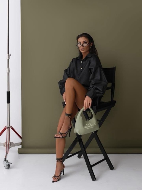 Spódnico-szorty COUTURE Noir od LAVESTINO