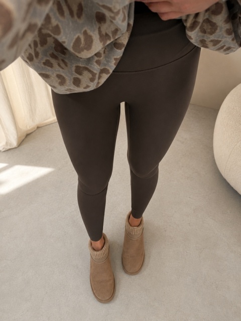 Legginsy modelujące CLASSIC | czekolada, czarne