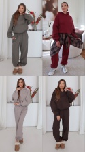 Komplet dresowy COMFY | bordo, khaki, brąz, capucino